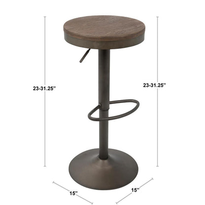 Antique, Brown Dakota Barstool - Set of 2