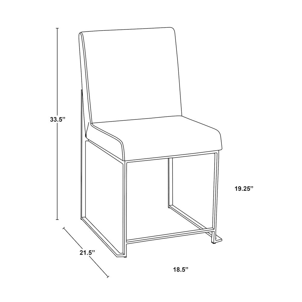 High Back Fuji Dining Chair - Set of 2
