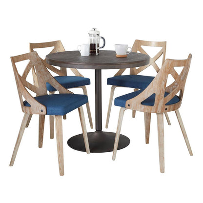 Brown Dakota-Charlotte Dining Set - 5 Piece