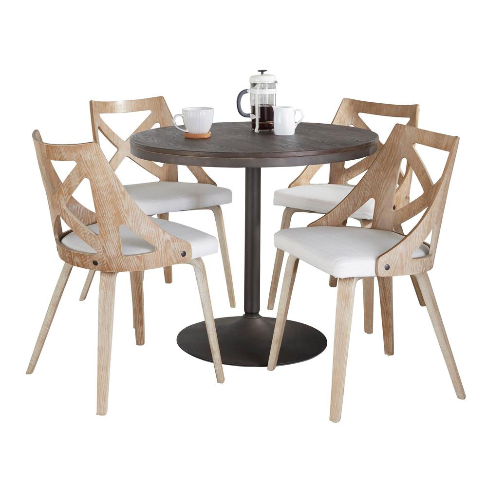 Brown Dakota-Charlotte Dining Set - 5 Piece