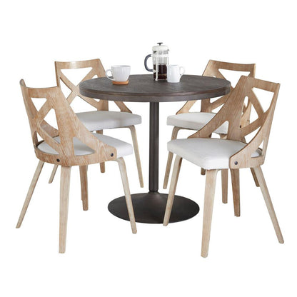 Brown Dakota-Charlotte Dining Set - 5 Piece