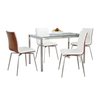 Silver Fuji-Mason Swivel Dining Set - 5 Piece