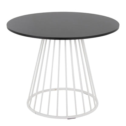 White Metal, Black MDF Canary Cosmo Dining Table