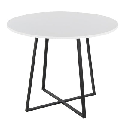 Black Metal, White MDF Canary Cosmo Dining Table