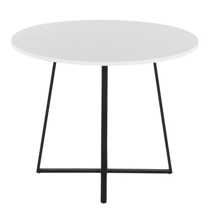 Black Metal, White MDF Canary Cosmo Dining Table