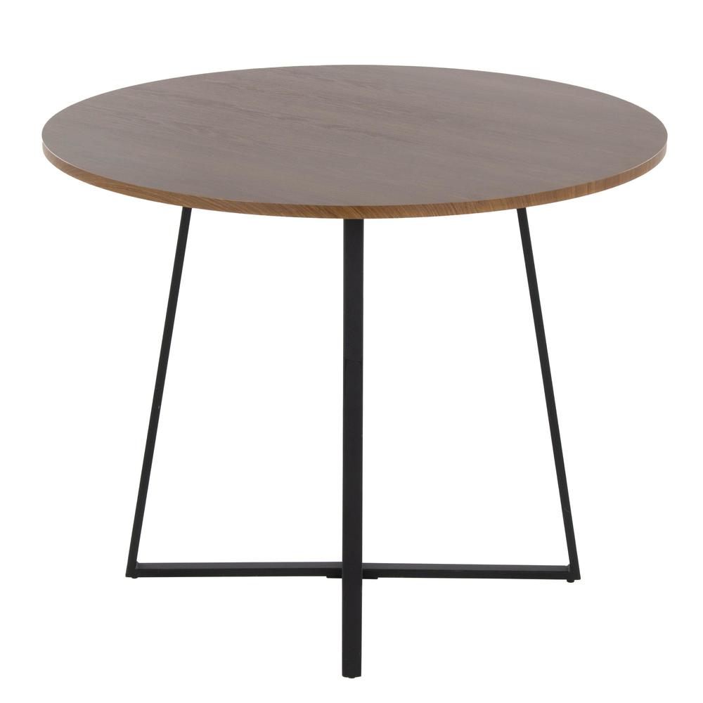 Black Metal, Walnut Wood Canary Cosmo Dining Table