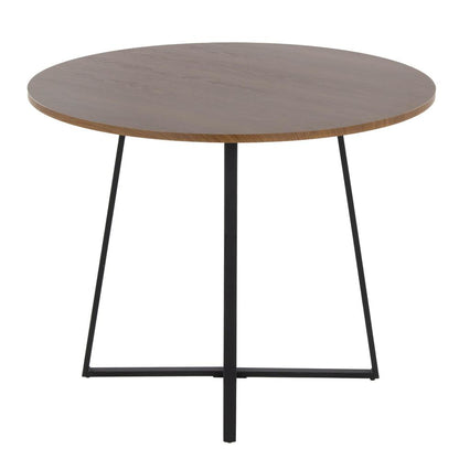 Black Metal, Walnut Wood Canary Cosmo Dining Table