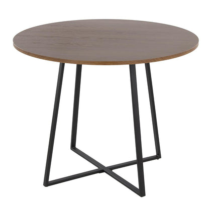 Black Metal, Walnut Wood Canary Cosmo Dining Table