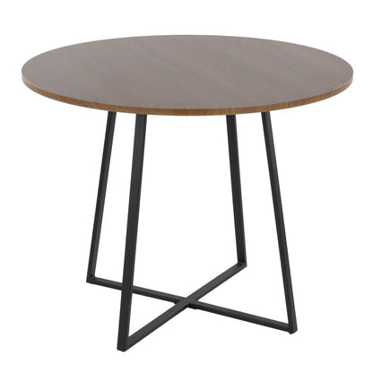 Black Metal, Walnut Wood Canary Cosmo Dining Table