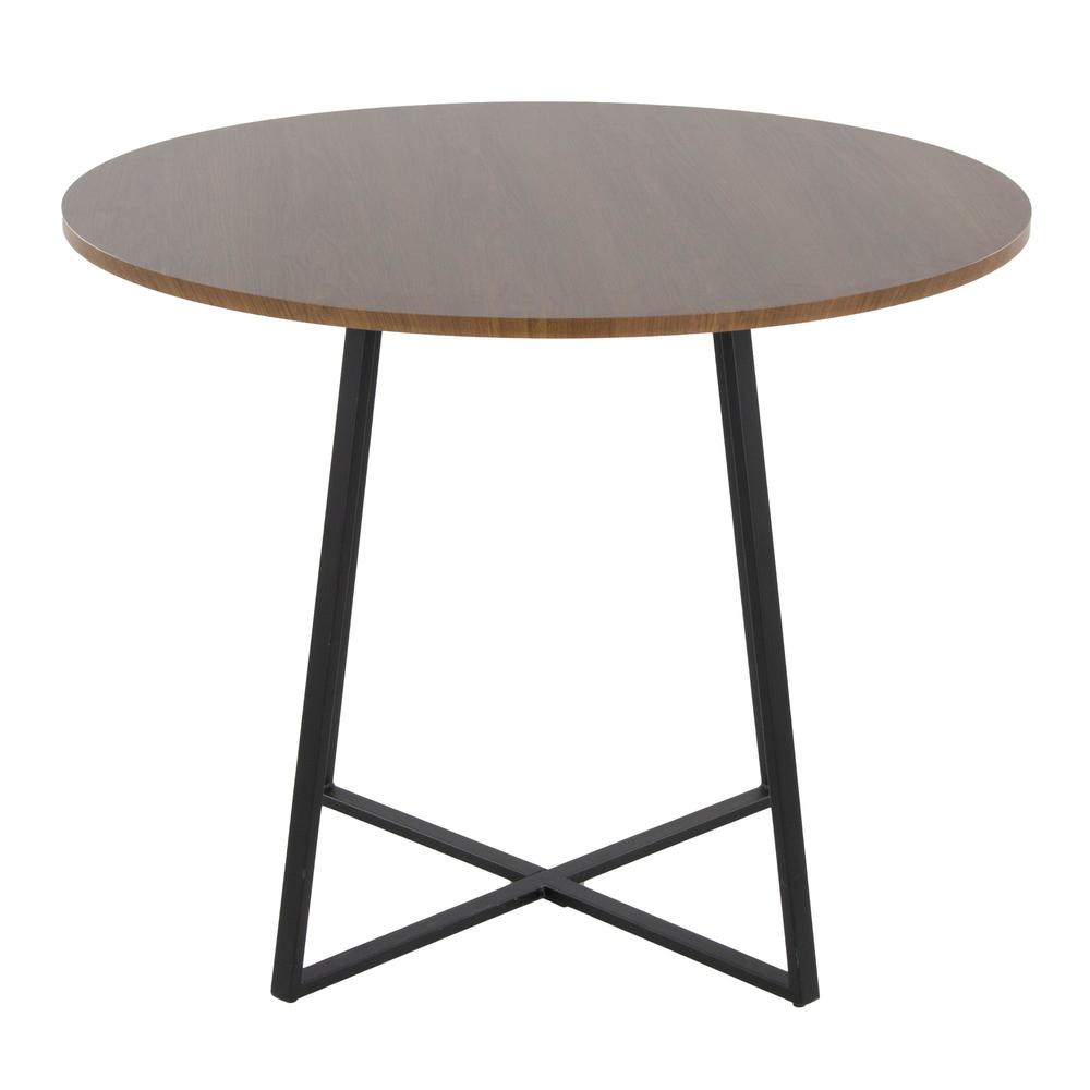 Black Metal, Walnut Wood Canary Cosmo Dining Table