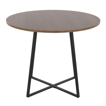 Black Metal, Walnut Wood Canary Cosmo Dining Table