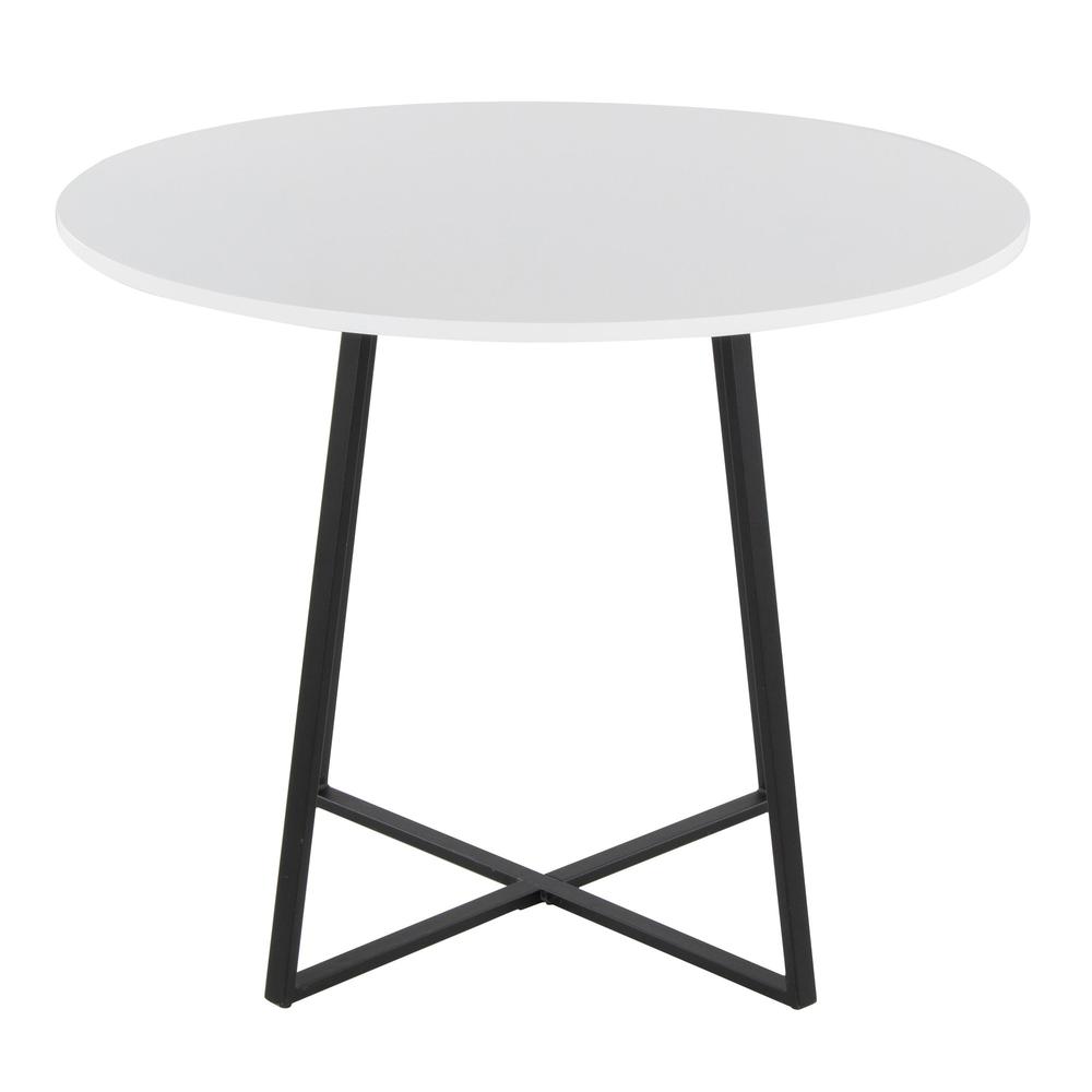 Black Metal, White MDF Canary Cosmo Dining Table