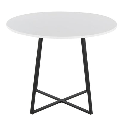 Black Metal, White MDF Canary Cosmo Dining Table