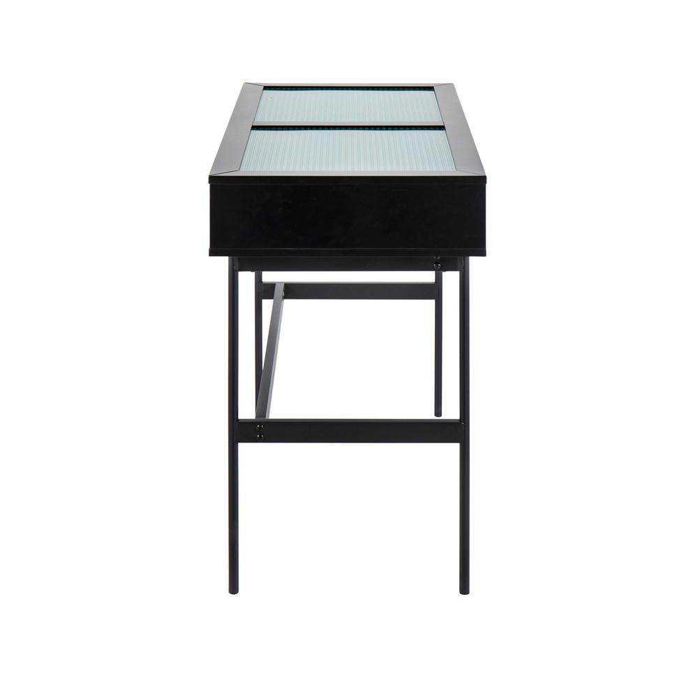 Black Steel, Black Wood Emery Console Table