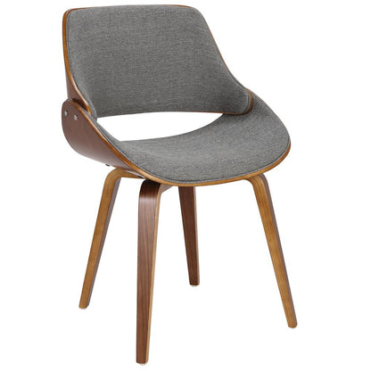 Walnut, Grey Fabrizzi Chair