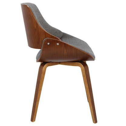 Walnut, Grey Fabrizzi Chair