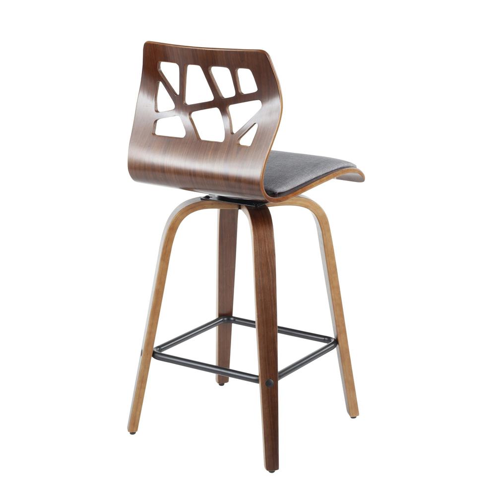 Grey Folia 26" Fixed Height Counter Stool - Set of 2