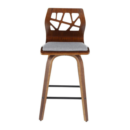 Grey Folia 26" Fixed Height Counter Stool - Set of 2