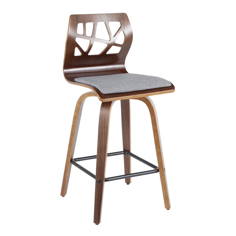 Grey Folia 26" Fixed Height Counter Stool - Set of 2