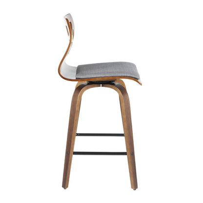 Grey Folia 26" Fixed Height Counter Stool - Set of 2