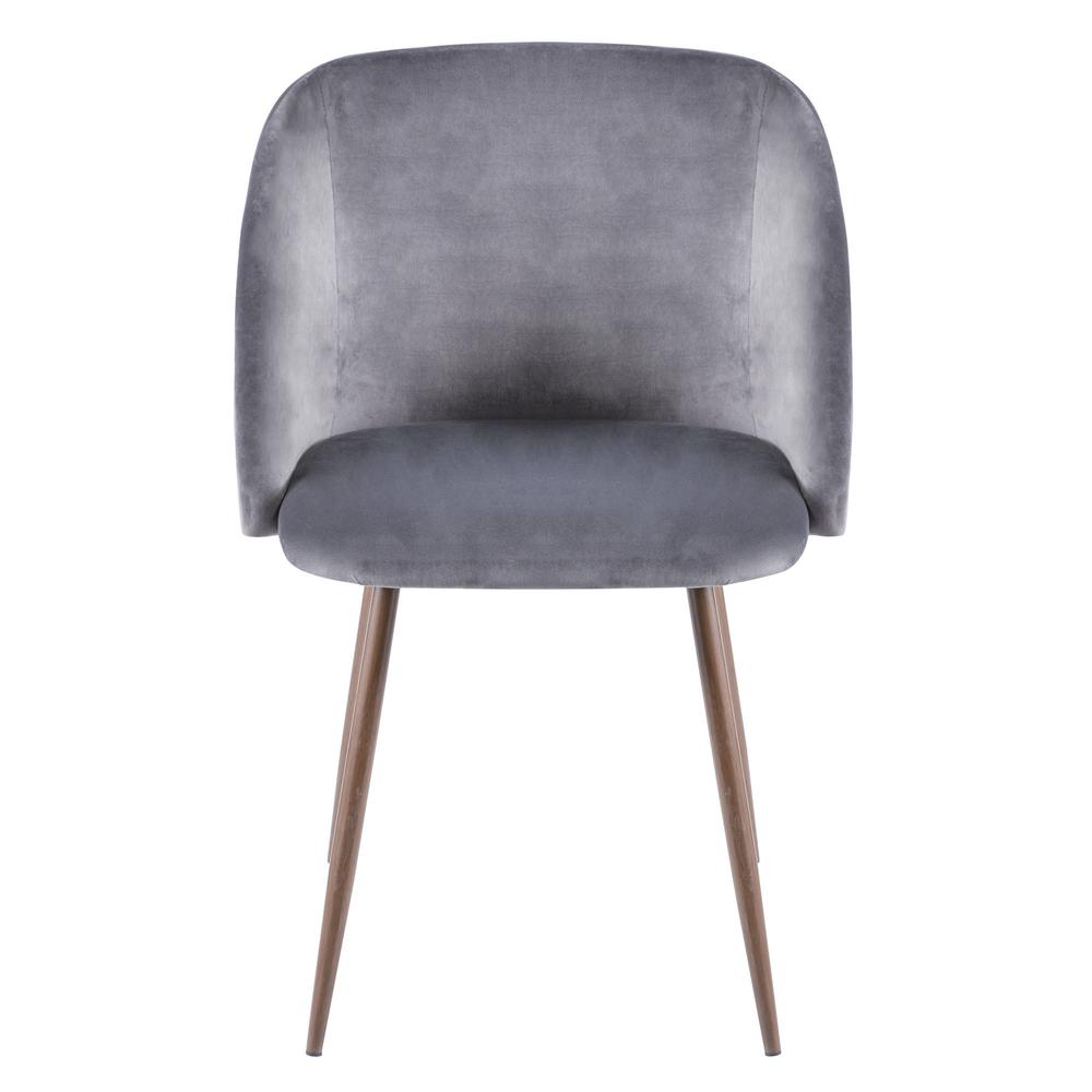 Walnut, Grey Fran Chair - Set of 2
