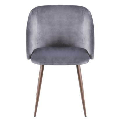 Walnut, Grey Fran Chair - Set of 2