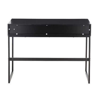 Black Metal, Black Wood Franklin Console Table