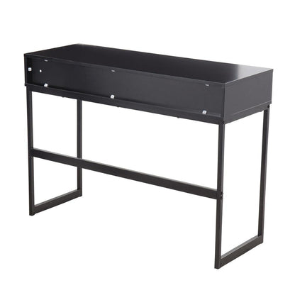 Black Metal, Black Wood Franklin Console Table