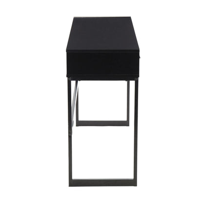 Black Metal, Black Wood Franklin Console Table