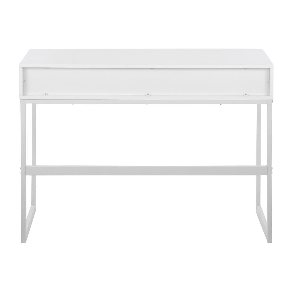 White Metal, White Wood Franklin Console Table