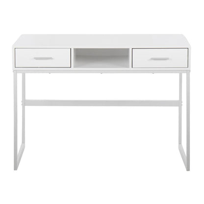 White Metal, White Wood Franklin Console Table