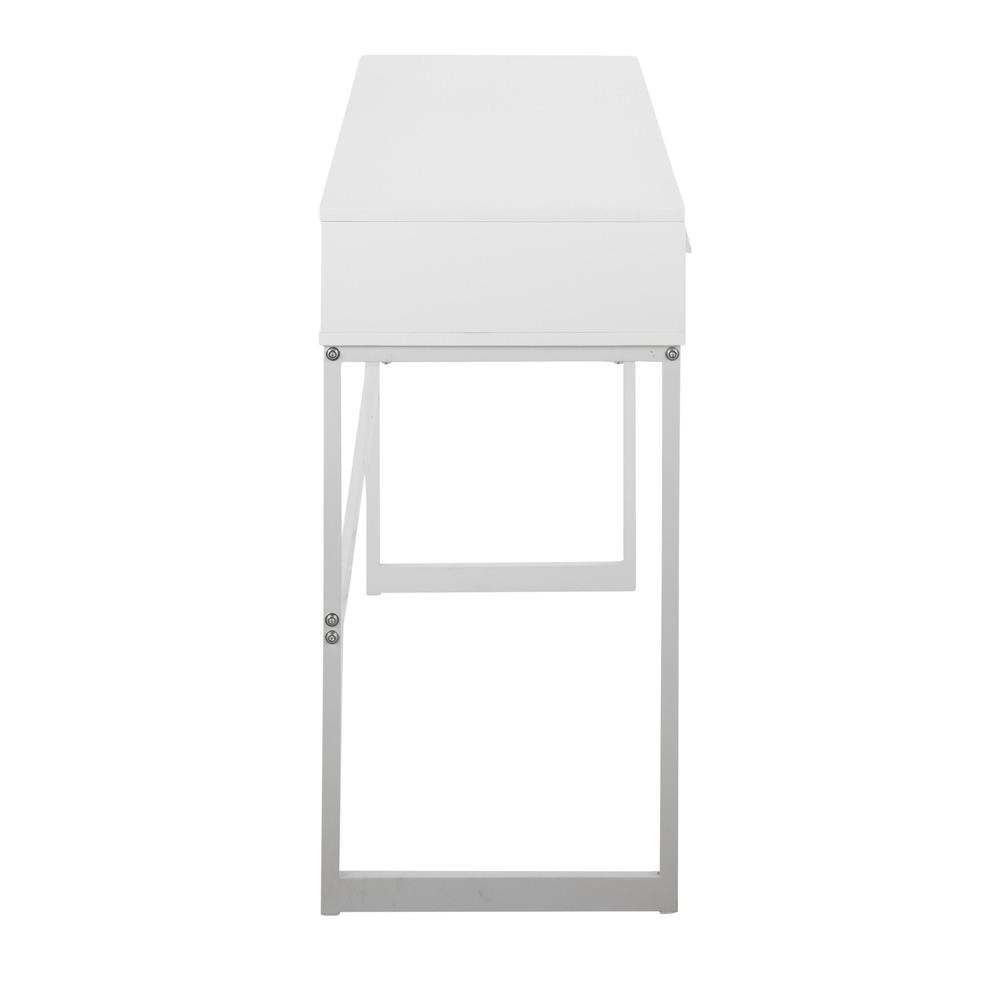 White Metal, White Wood Franklin Console Table