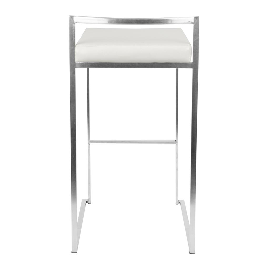 White Fuji Stacker Barstool - Set of 2