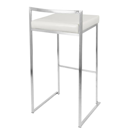 White Fuji Stacker Barstool - Set of 2
