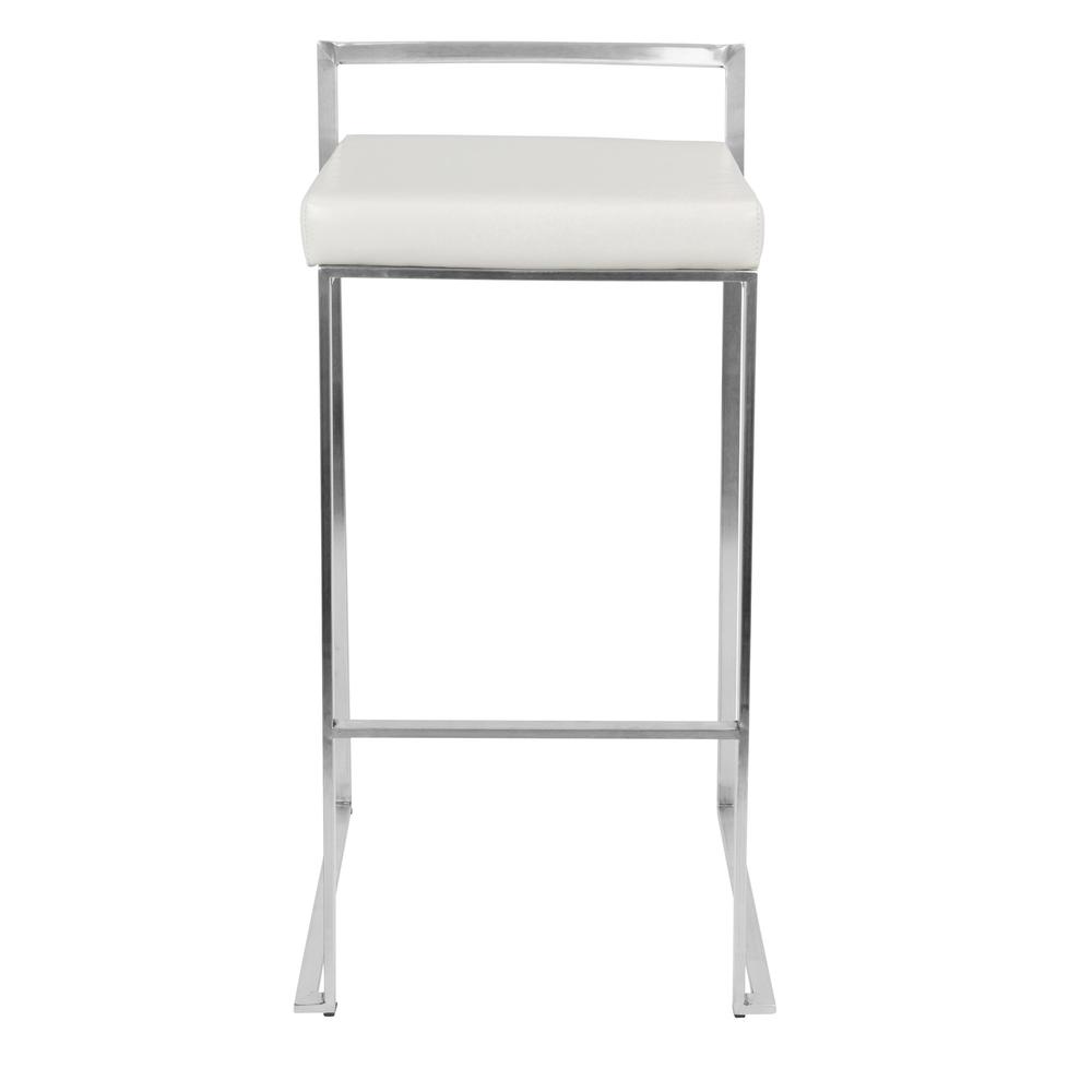 White Fuji Stacker Barstool - Set of 2