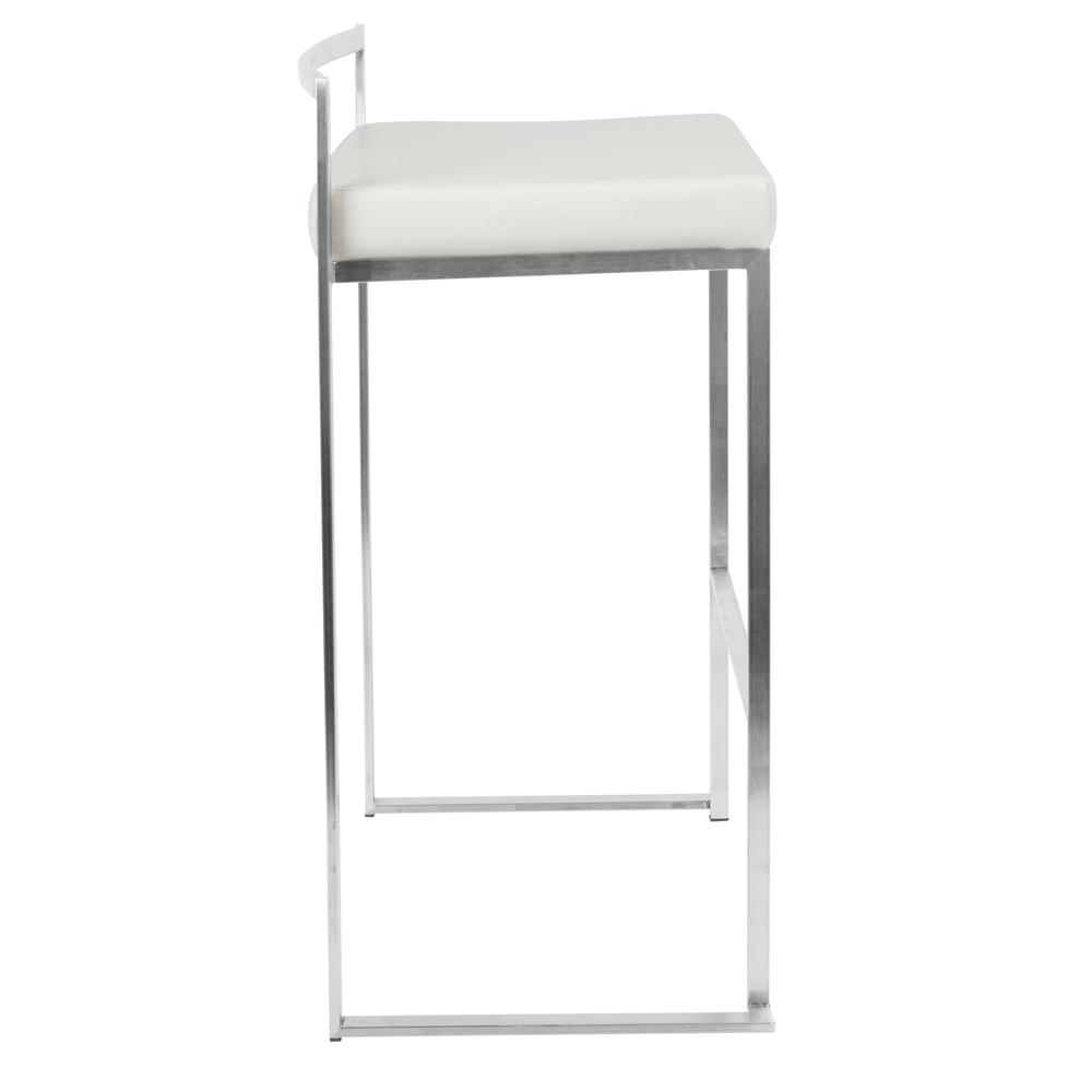 White Fuji Stacker Barstool - Set of 2