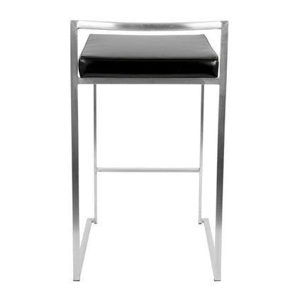 Black Fuji Stacker Counter Stool - Set of 2