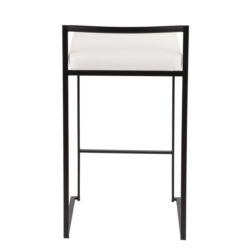 Black, White Fuji Stacker Counter Stool - Set of 2