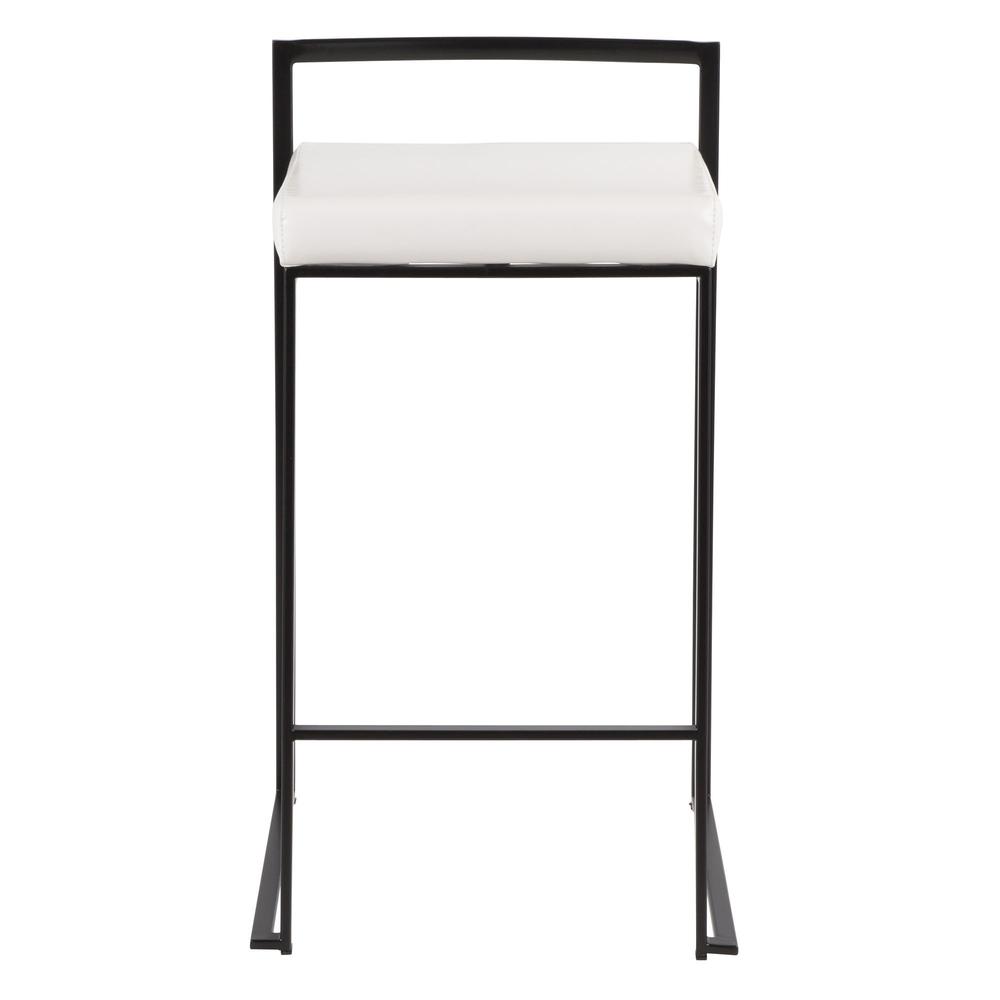 Black, White Fuji Stacker Counter Stool - Set of 2