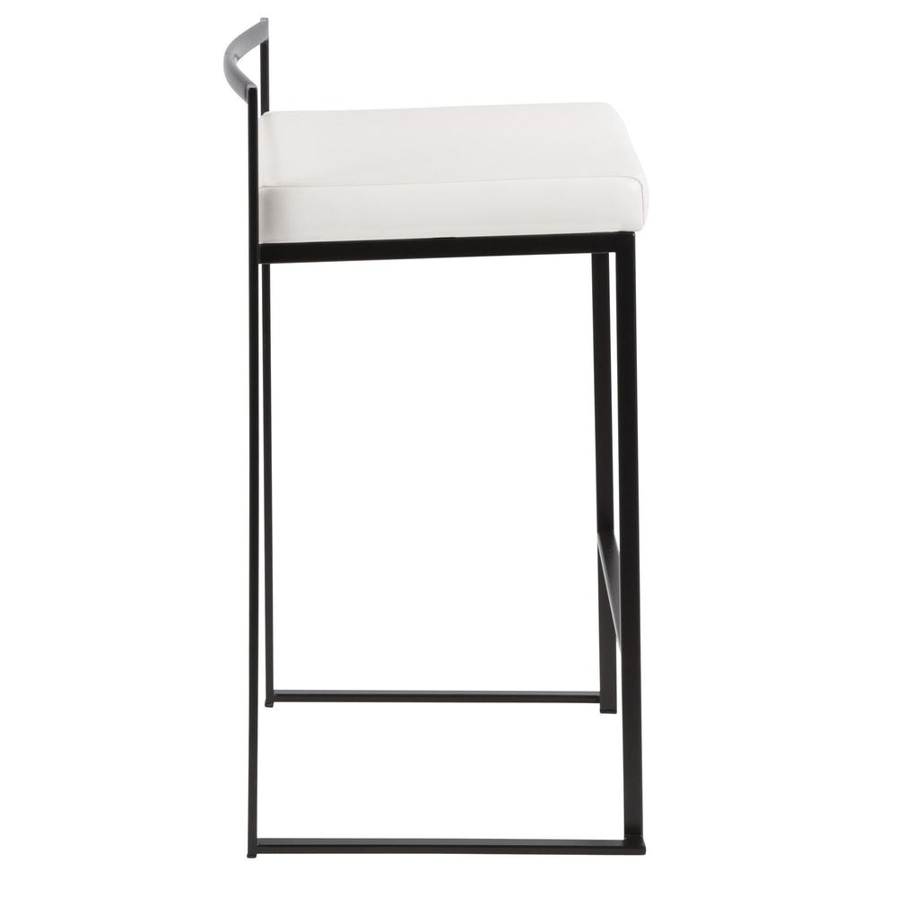 Black, White Fuji Stacker Counter Stool - Set of 2