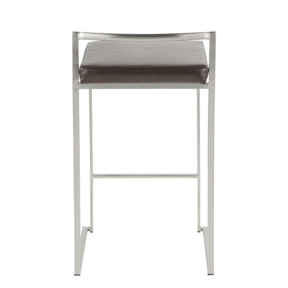 Brown Fuji Stacker Counter Stool - Set of 2
