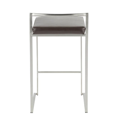 Brown Fuji Stacker Counter Stool - Set of 2