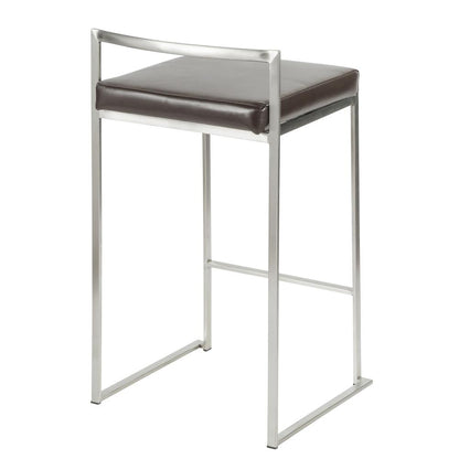 Brown Fuji Stacker Counter Stool - Set of 2