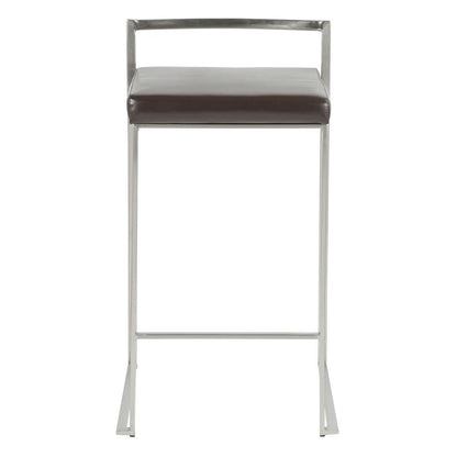 Brown Fuji Stacker Counter Stool - Set of 2