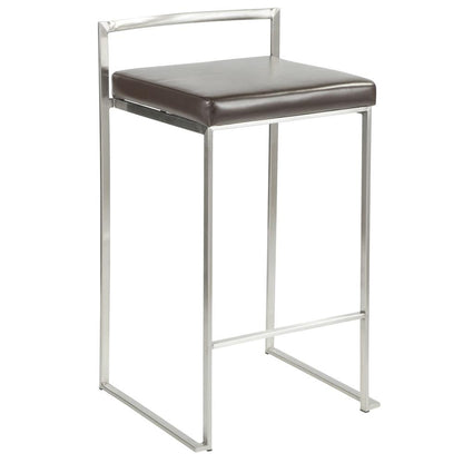 Brown Fuji Stacker Counter Stool - Set of 2