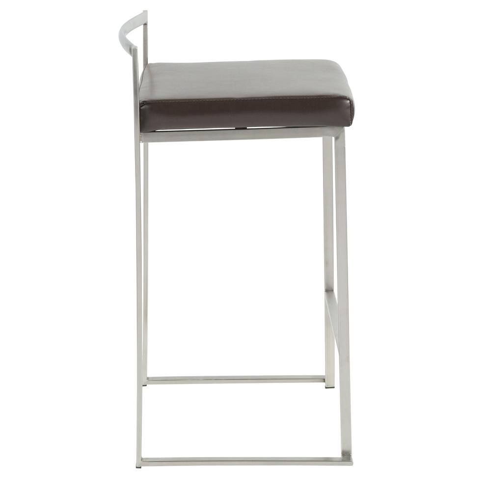 Brown Fuji Stacker Counter Stool - Set of 2