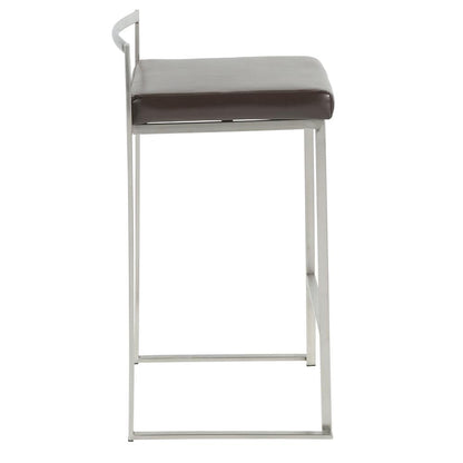 Brown Fuji Stacker Counter Stool - Set of 2