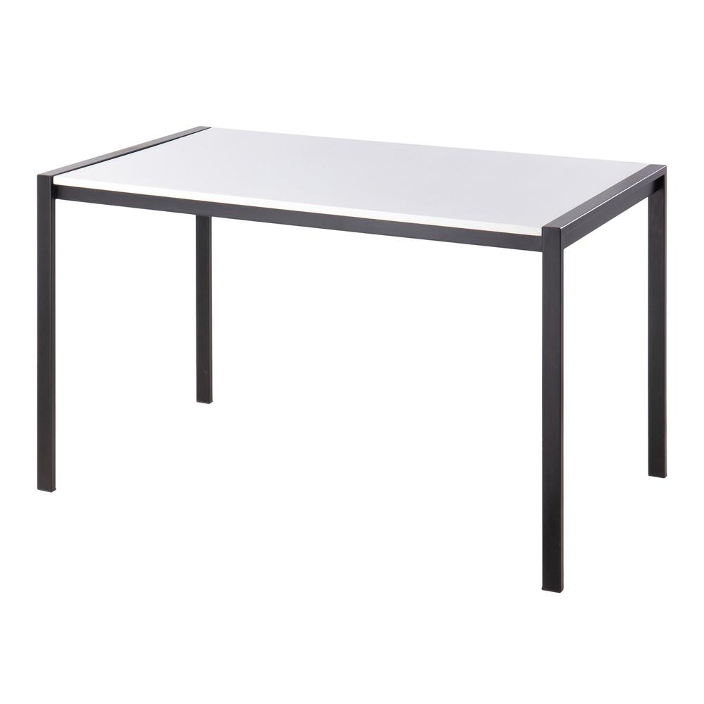 Black Metal, White Wood Fuji Dinette Table