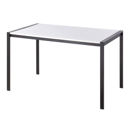 Black Metal, White Wood Fuji Dinette Table