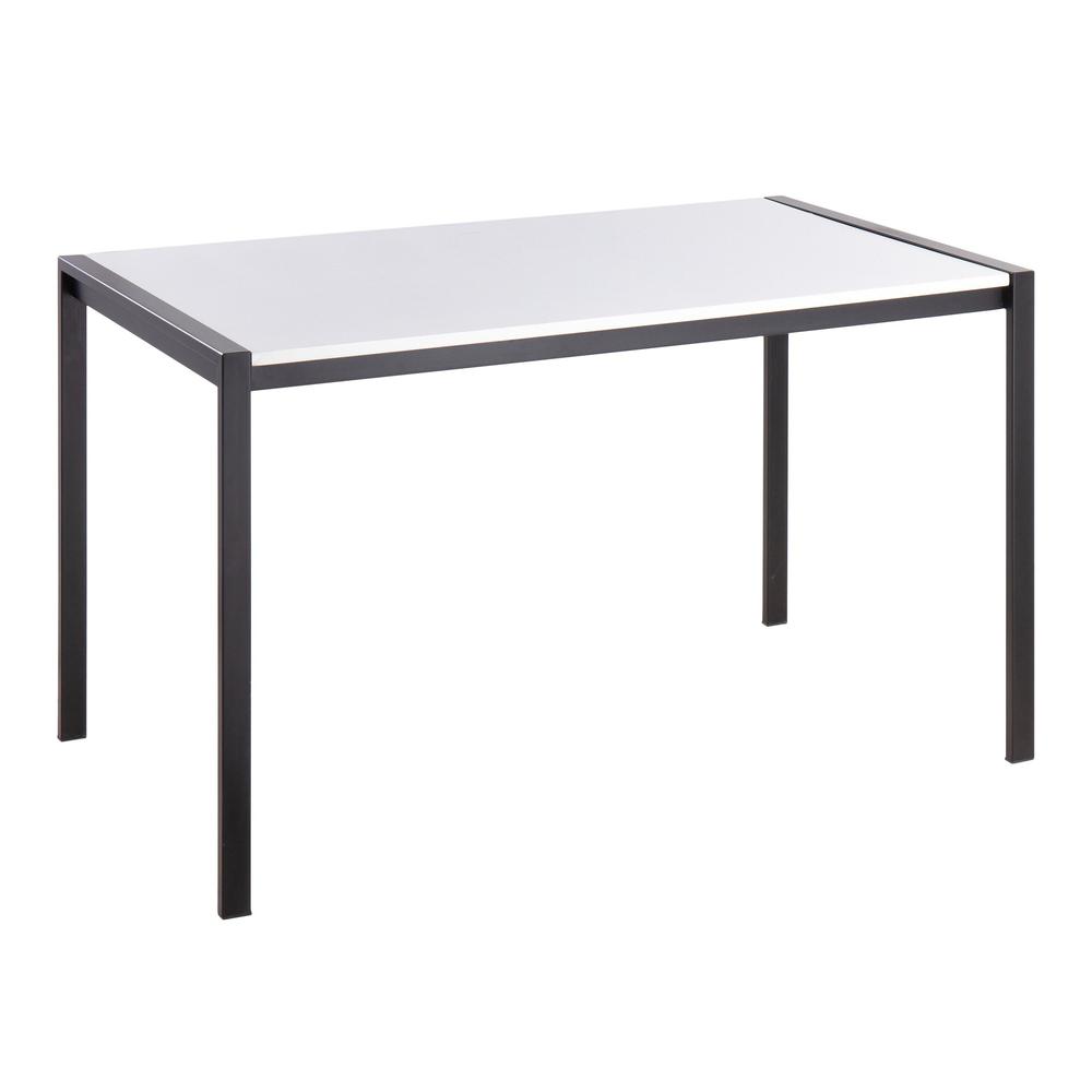 Black Metal, White Wood Fuji Dinette Table